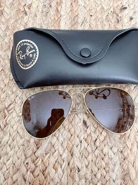 Vintage B&L Ray-Ban Aviator Large Metal 167/1M Brown Gradient Sunglasses